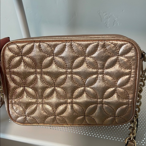 Michael Kors- Rose Gold Quilted Crossbody Bag - Picture 3 of 3